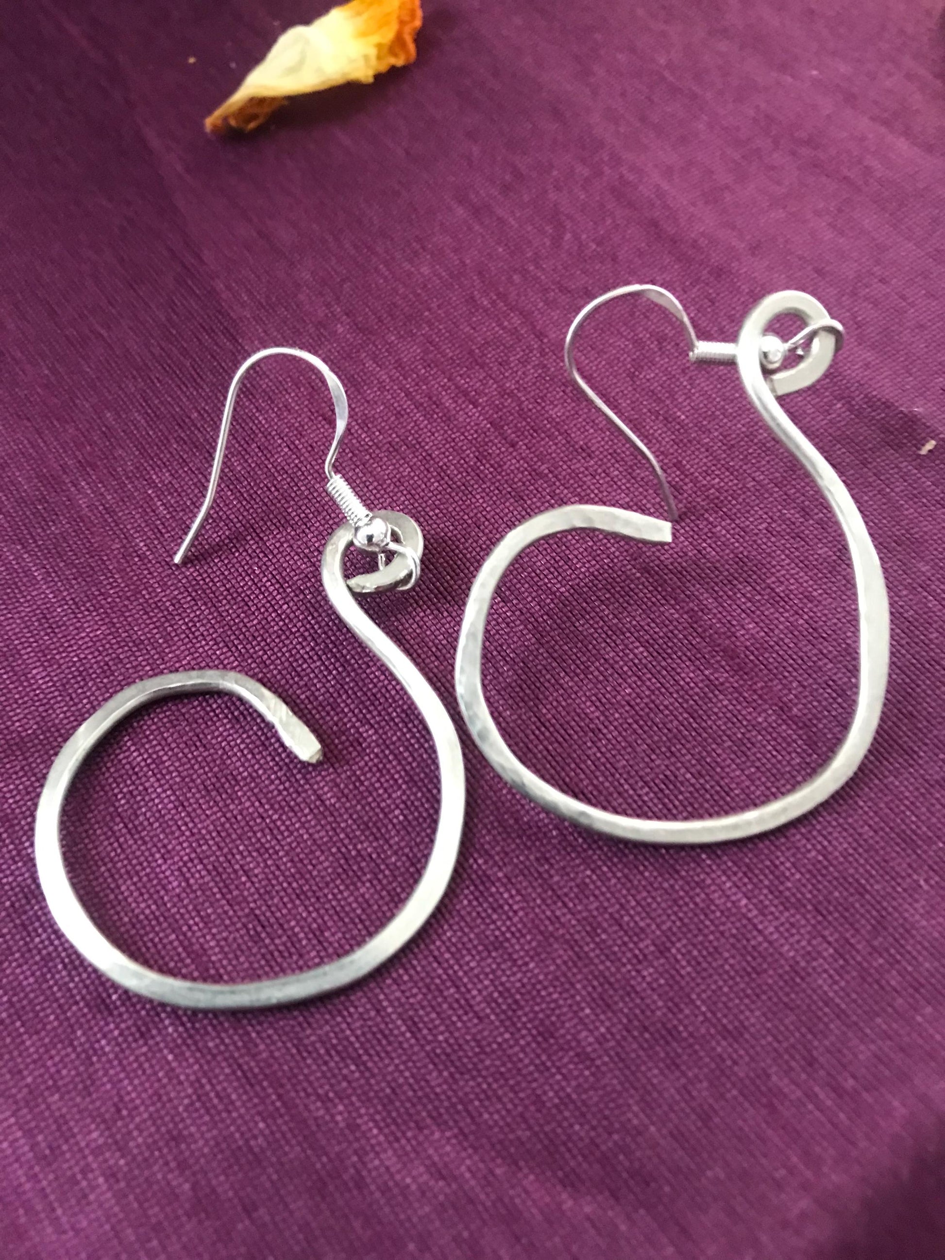 Sterling Silver Swan Earrings