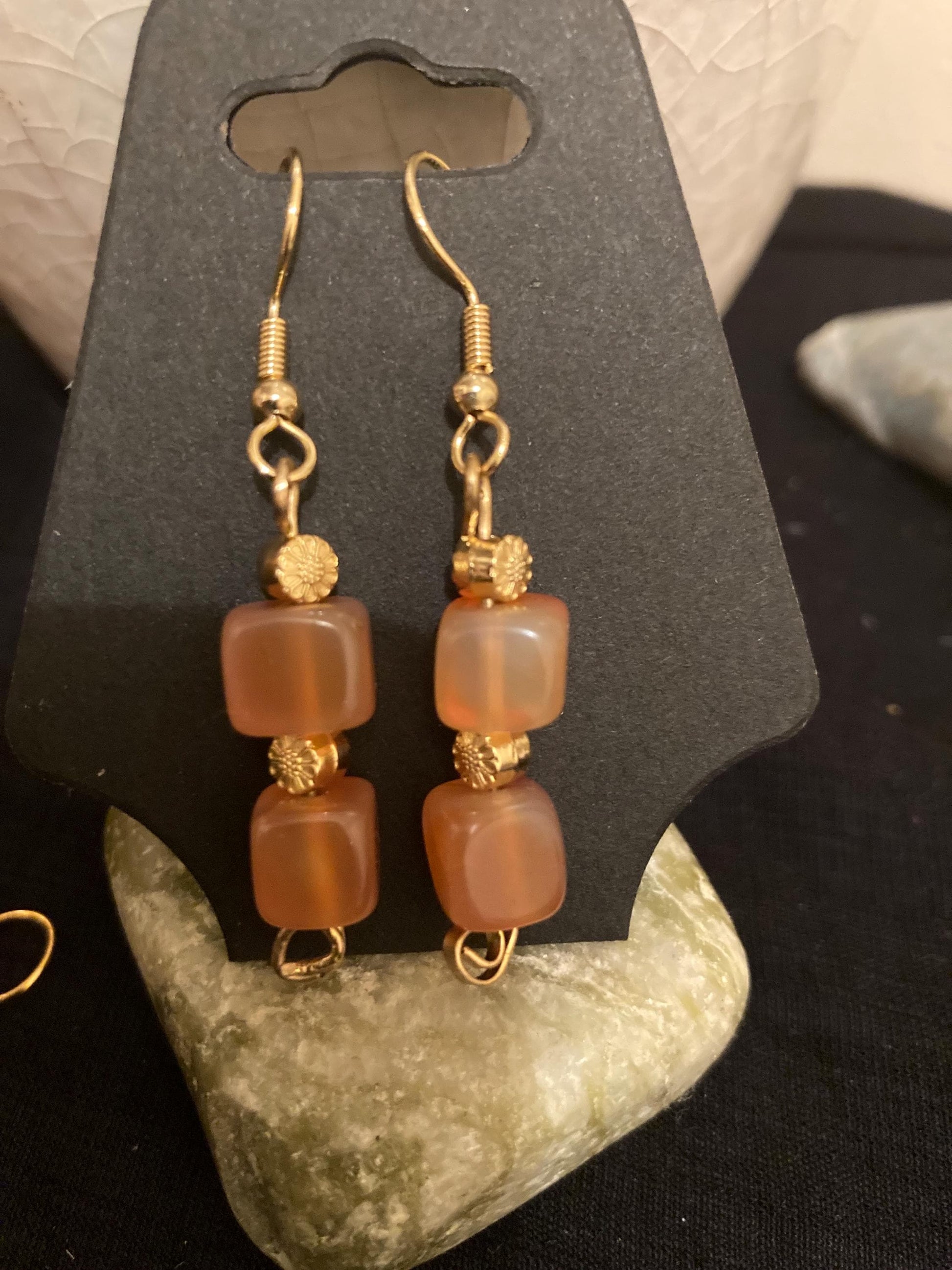 Ren Faire Peach Gold Earrings