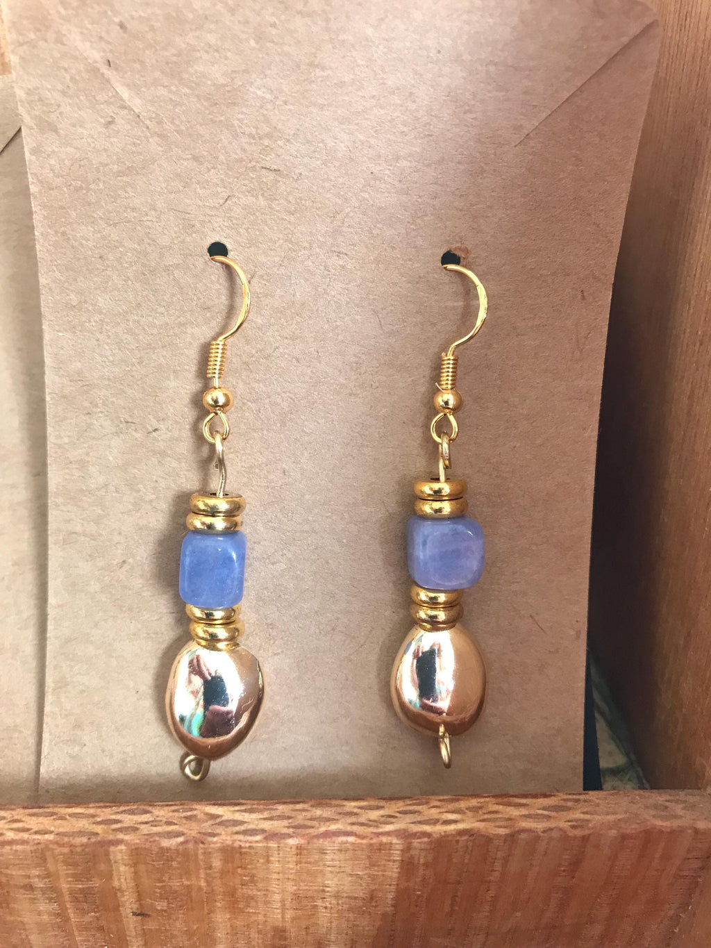 Cleopatra Blue Stone Earrings