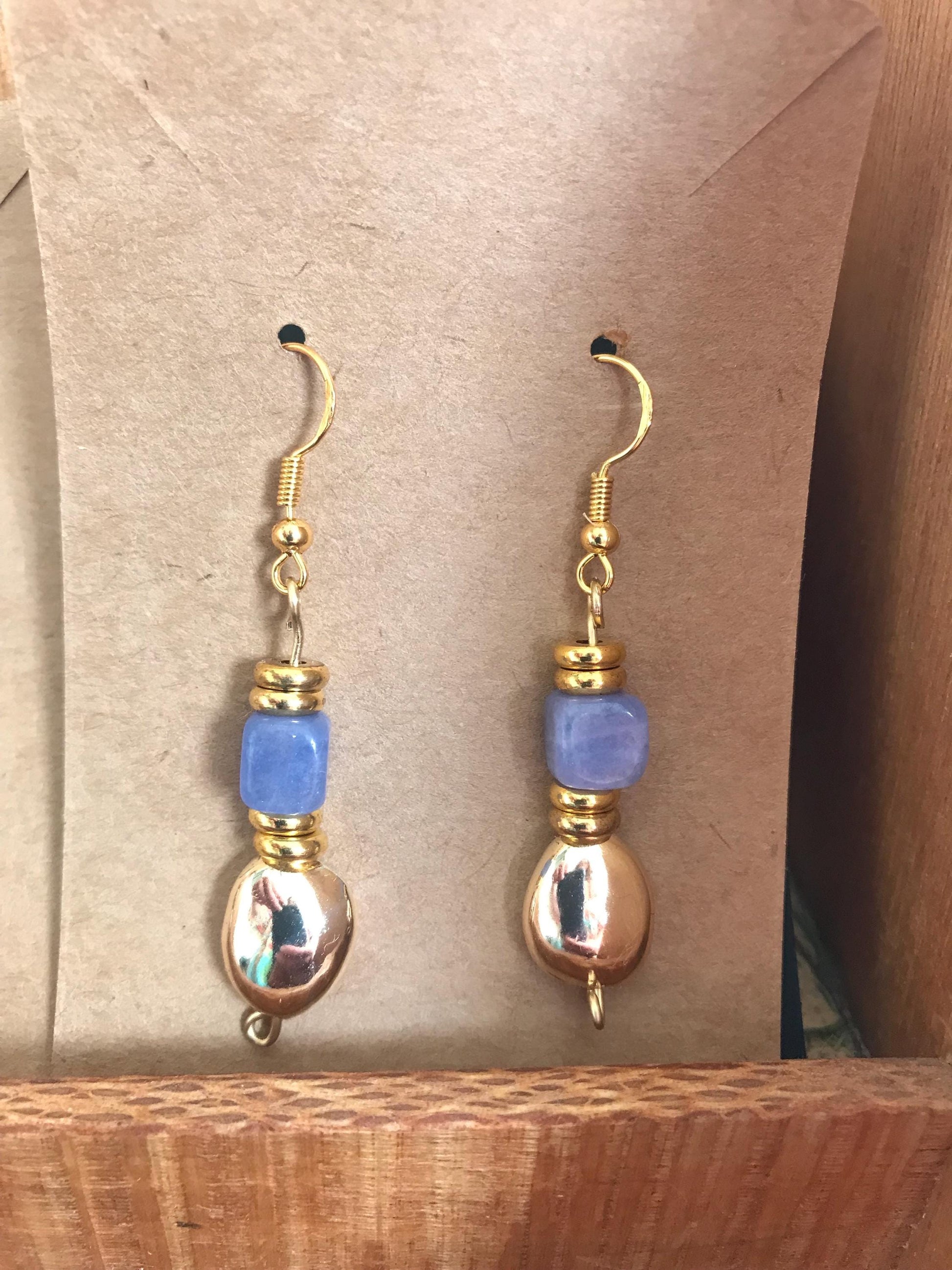 Cleopatra Blue Stone Earrings