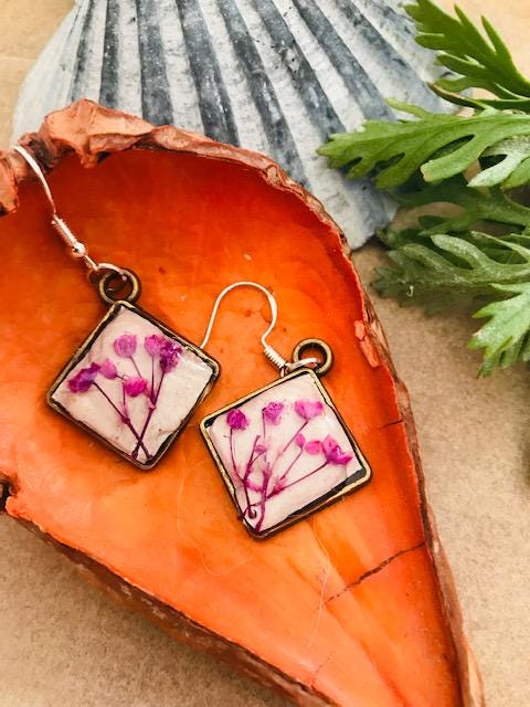 Tiny Flower Dangle Earrings