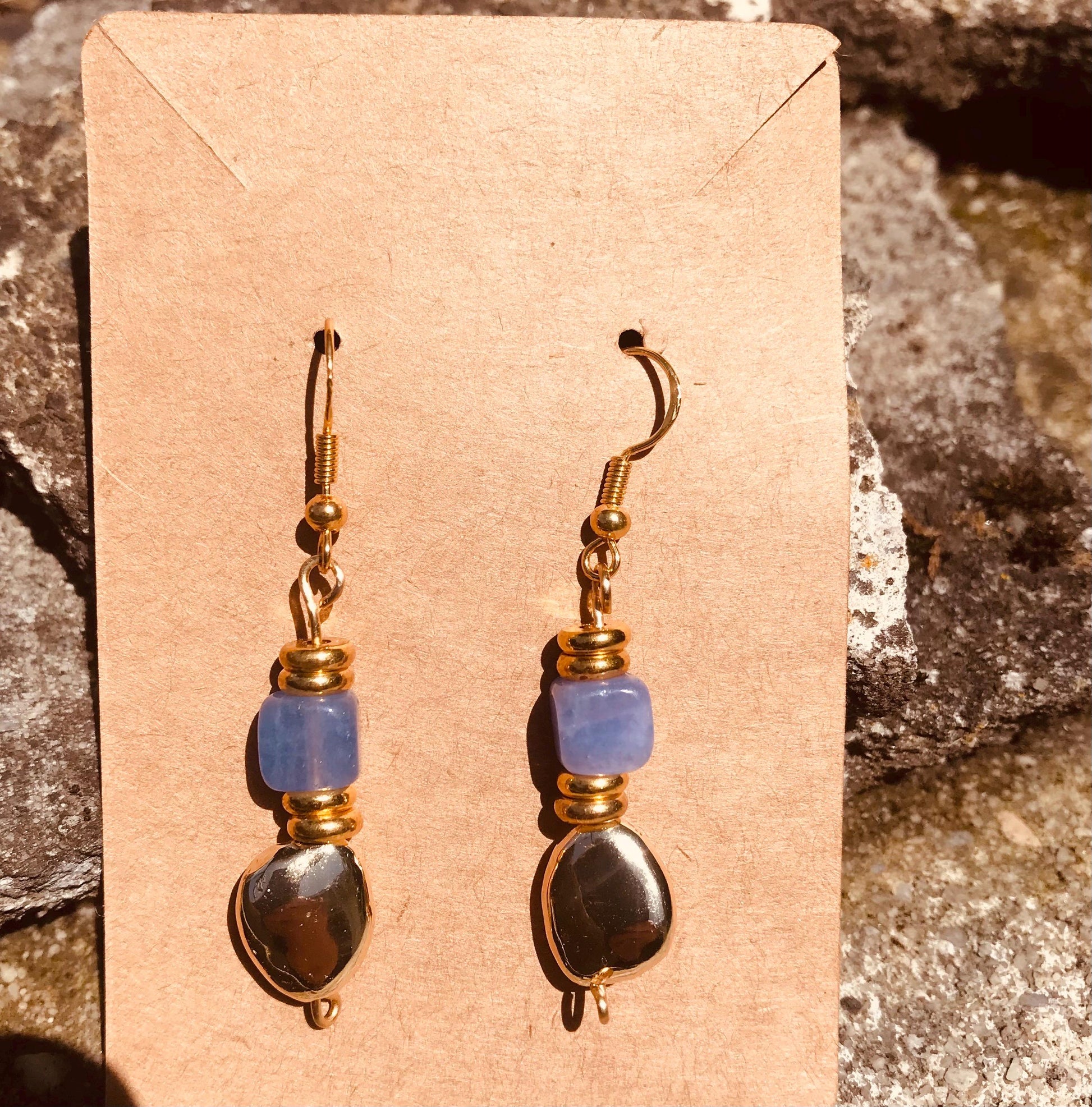 Cleopatra Blue Stone Earrings