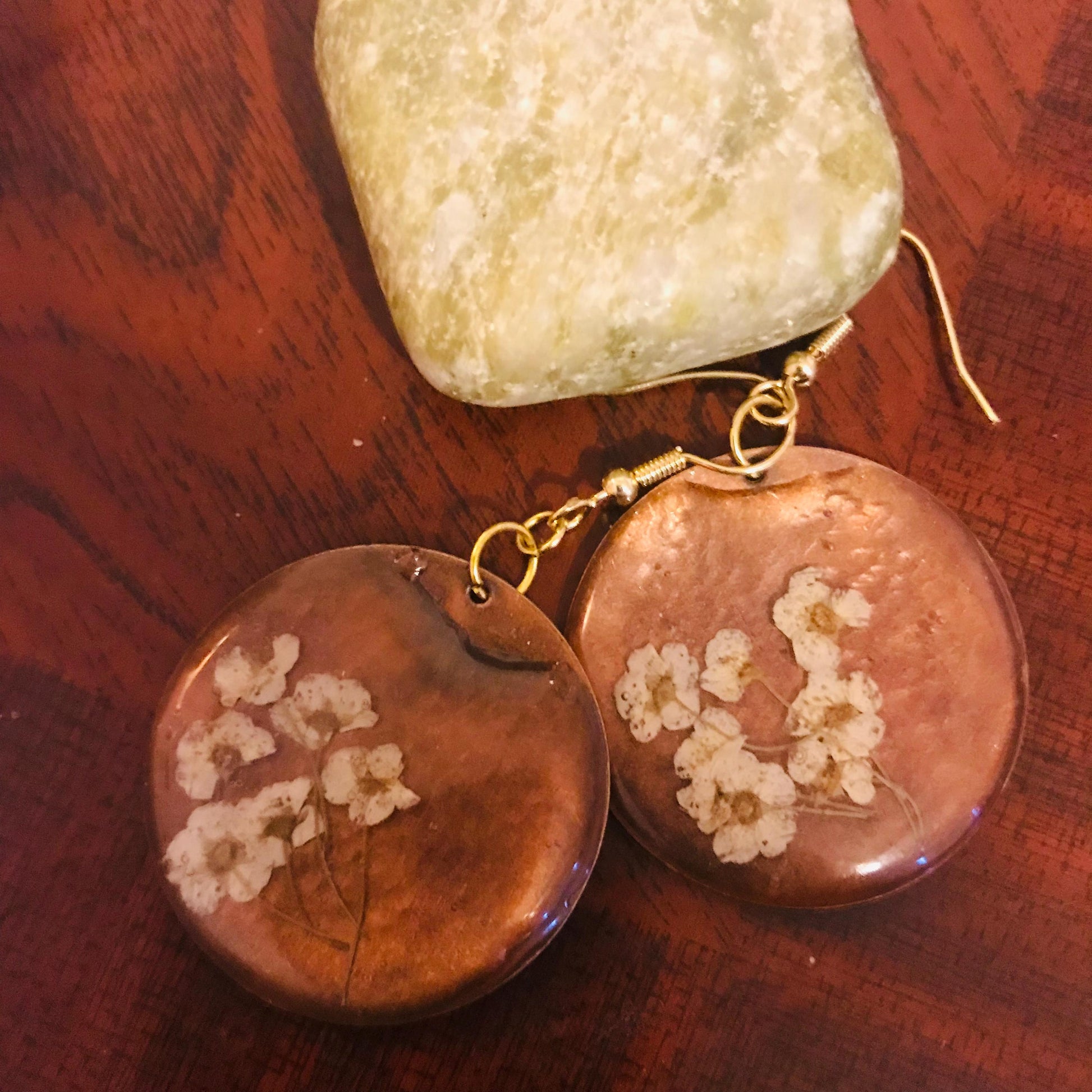 Botanical Copper Statement Earrings
