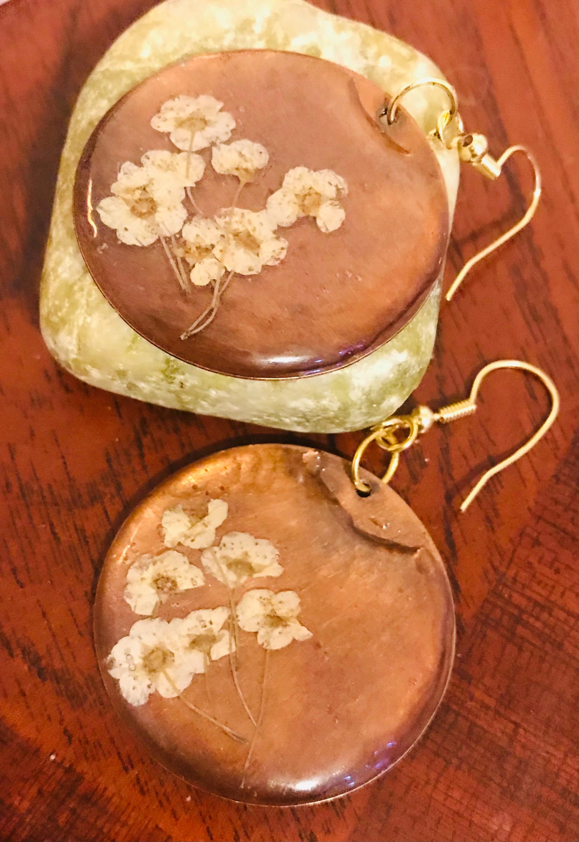 Botanical Copper Statement Earrings