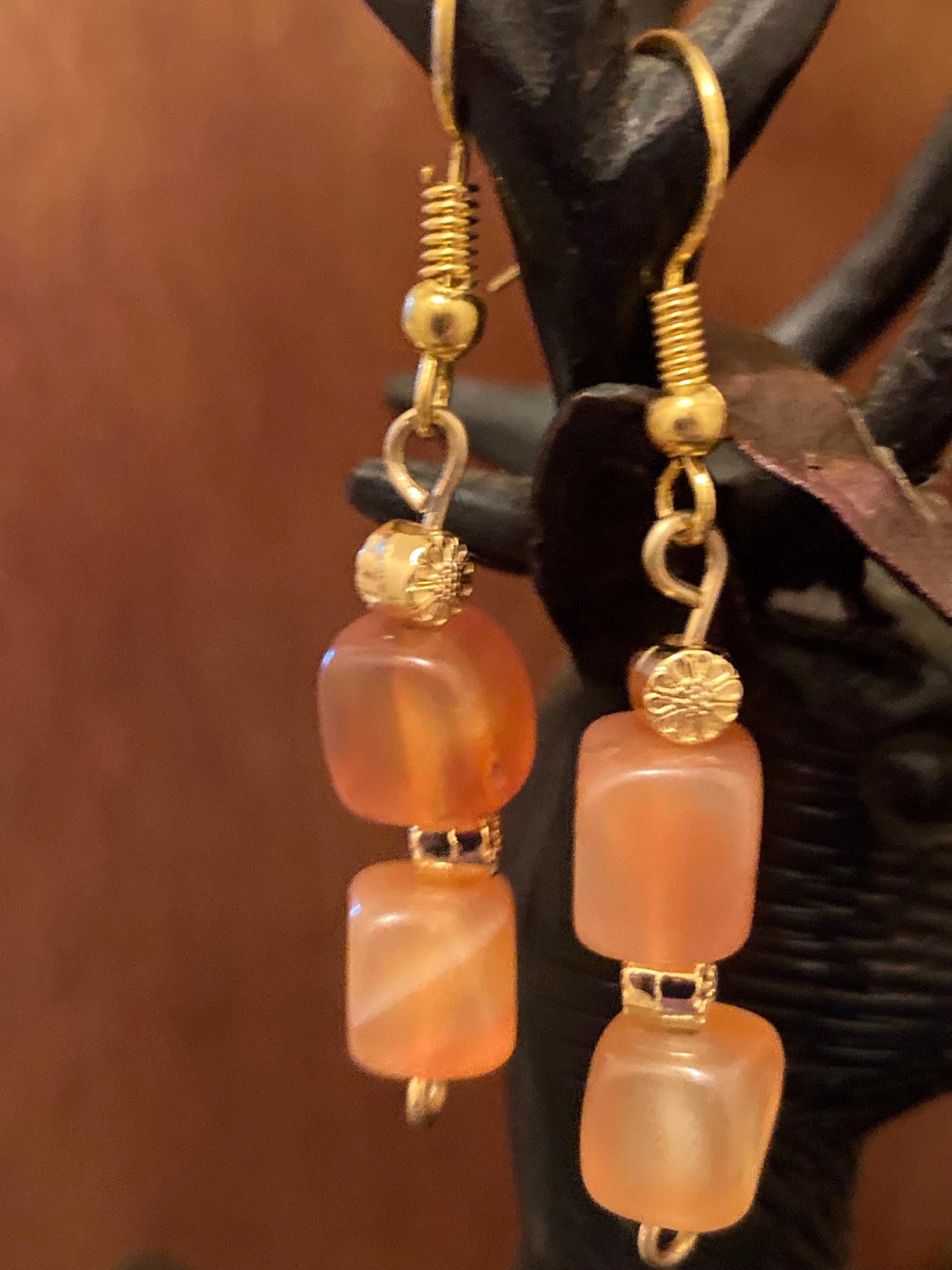 Ren Faire Peach Gold Earrings