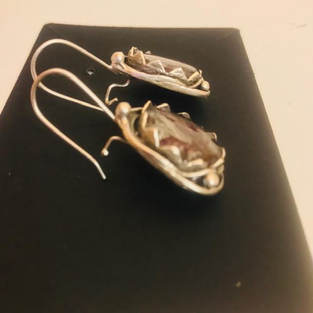 Silver Sea Garden Statement Earrings