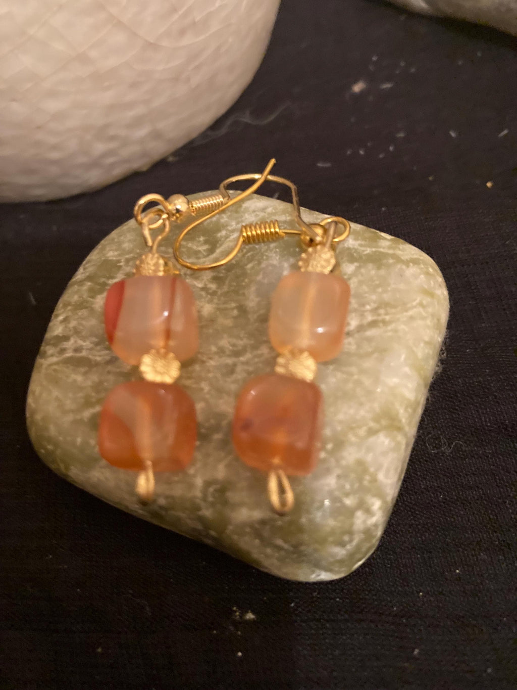 Ren Faire Peach Gold Earrings