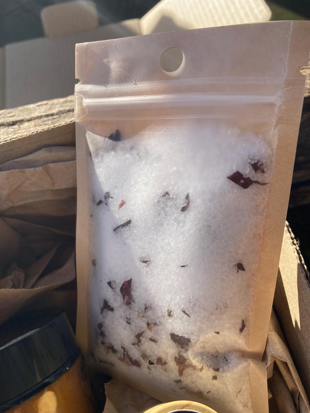 Organic Rose Petal Bath Salts  with Rose and Lavender Essential Oils